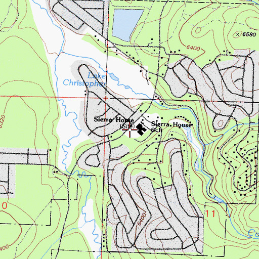 Topographic Map of Sierra House Elementary School, CA