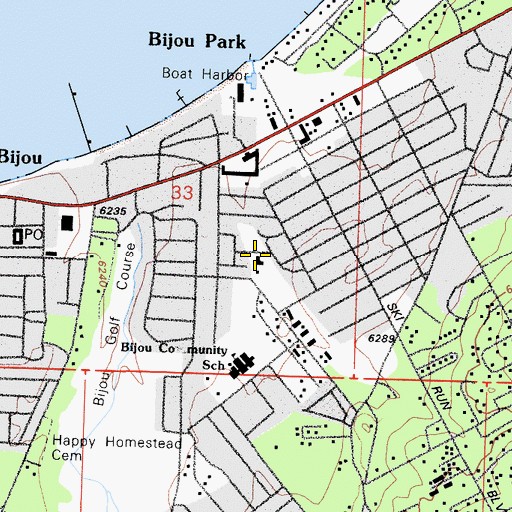 Topographic Map of Church of Christ of South Lake Tahoe, CA