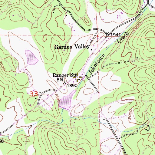 Topographic Map of Garden Valley California Division of Forestry Station, CA
