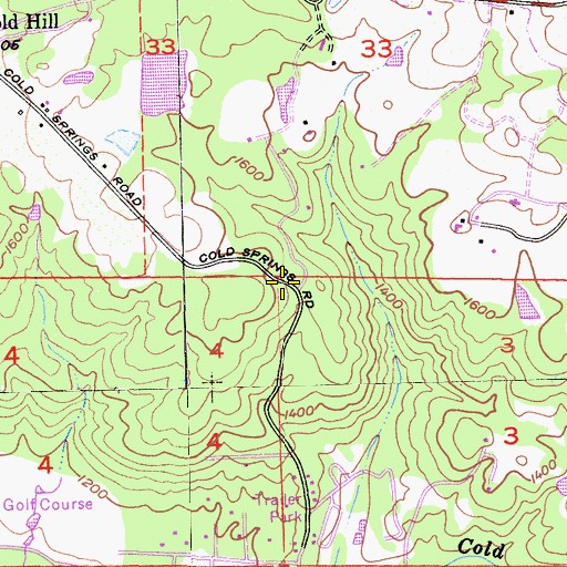 Topographic Map of Gold Trail Elementary School, CA