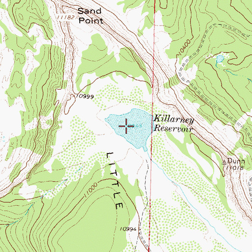 Topographic Map of Killarney Reservoir, CO