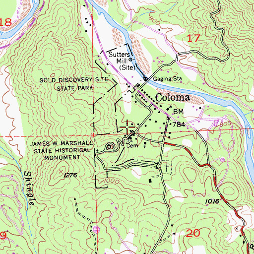 Topographic Map of Thomas House, CA