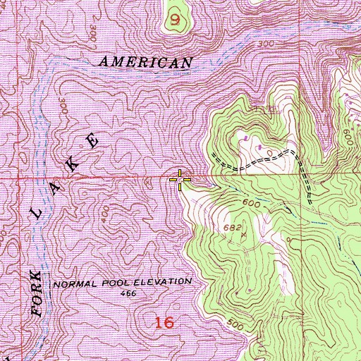 Topographic Map of Knoxton Point, CA