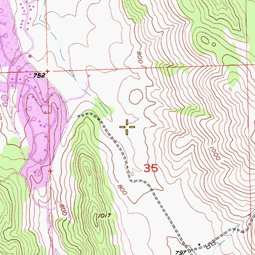 Topographic Map of Oak Ridge High School, CA