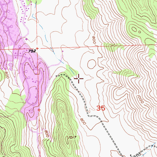 Topographic Map of Oakridge-Eldorado Hills Branch El Dorado County Library, CA