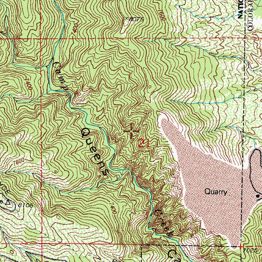Topographic Map of Pikeview Quarry, CO