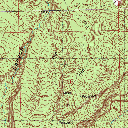 Topographic Map of Owensby Mine, CO