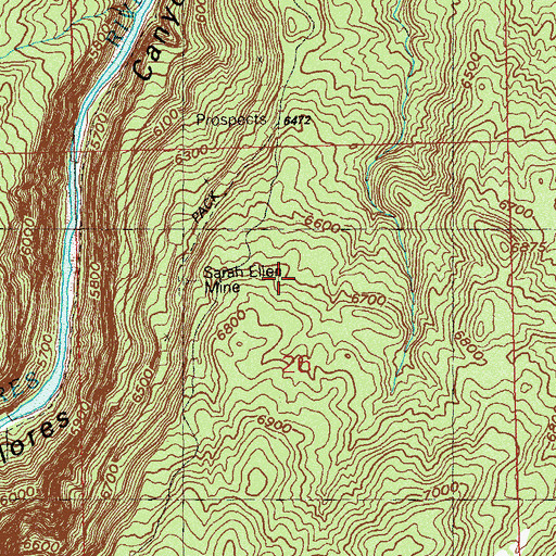 Topographic Map of Mystery Mine, CO
