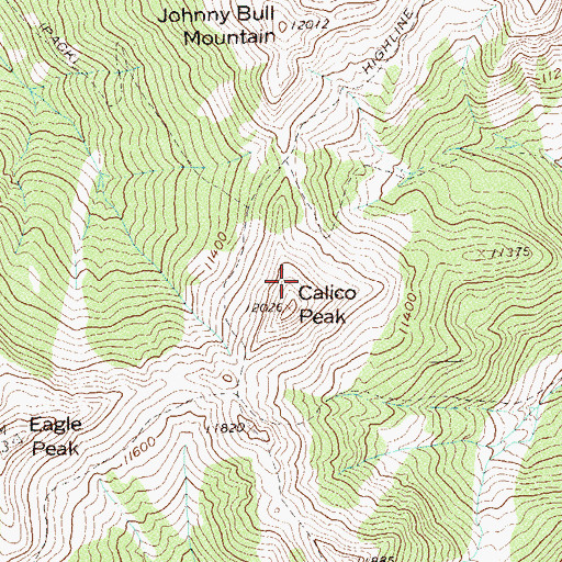 Topographic Map of Calico Peak Mine, CO