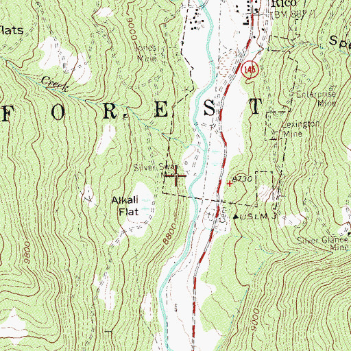 Topographic Map of Alma Mater Mine, CO