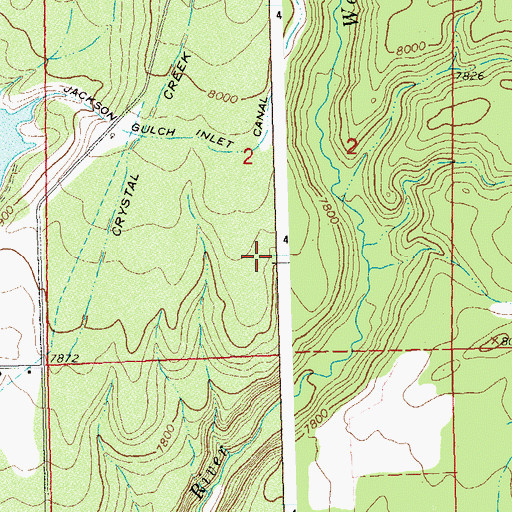 Topographic Map of Vulcan Placer Mine, CO