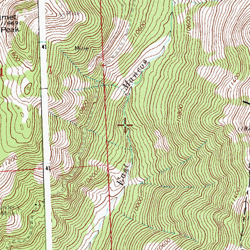 Topographic Map of Silver Falls Mine, CO