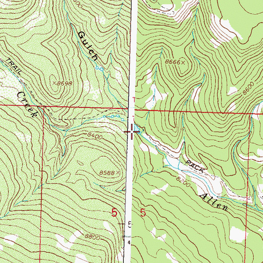 Topographic Map of Stove Gulch, CO