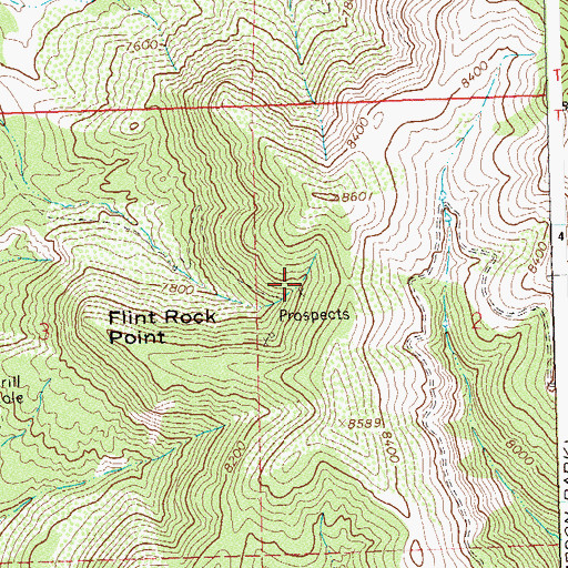Topographic Map of Fielding-Spencer Mine, CO