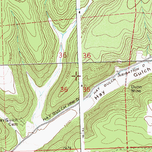 Topographic Map of Tepoch Mine, CO