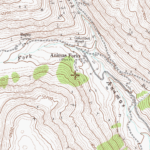 Topographic Map of Silver Coin Mine, CO