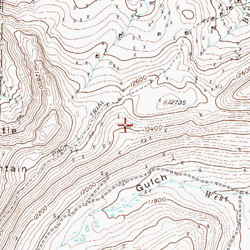 Topographic Map of Vermillion Tunnel Mine, CO