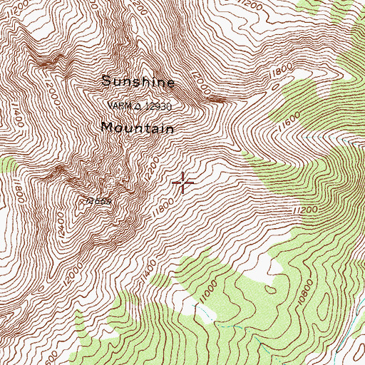 Topographic Map of Silver Eagle Mine, CO