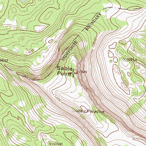 Topographic Map of Sable Point, CO