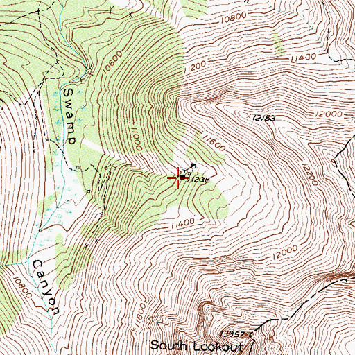 Topographic Map of Silver Bar Mine, CO