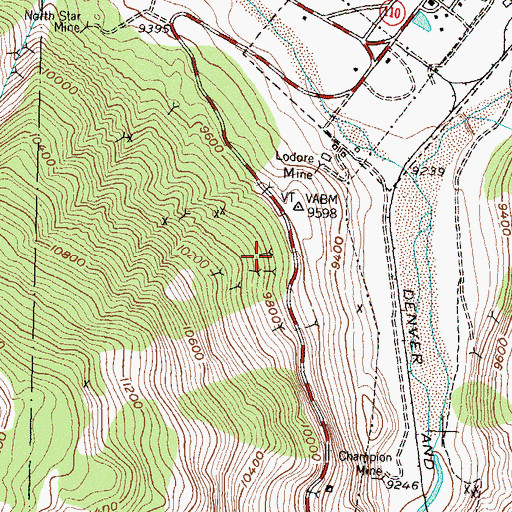 Topographic Map of Little Dora Mine, CO