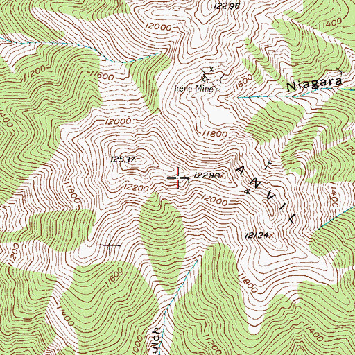 Topographic Map of Zuni Mine, CO