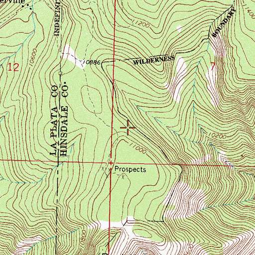 Topographic Map of Holbrook Mine, CO