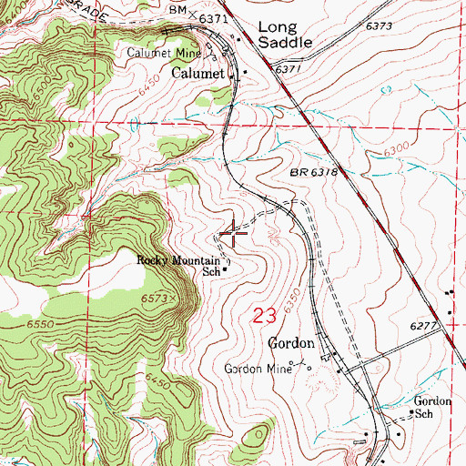 Topographic Map of Pion Mine, CO