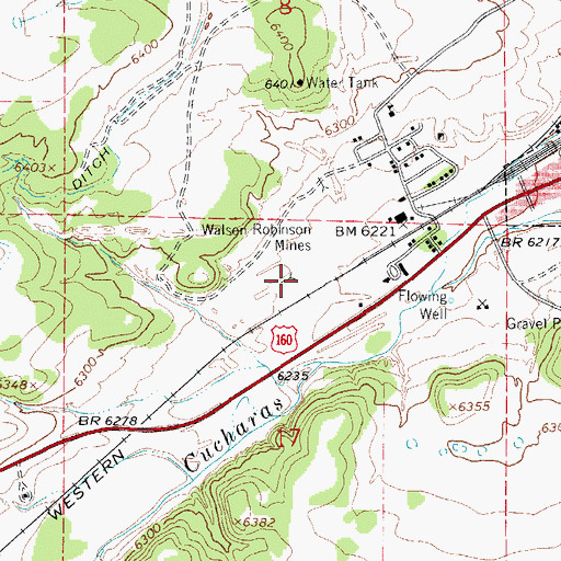 Topographic Map of Robinson Number One Mine, CO