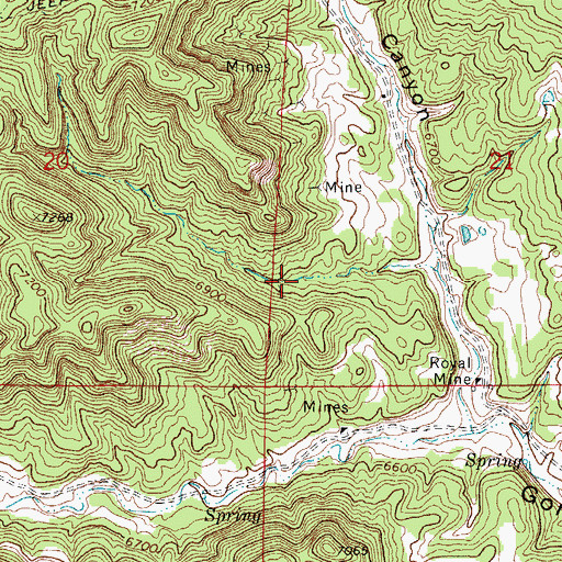 Topographic Map of Broadhead Mine, CO