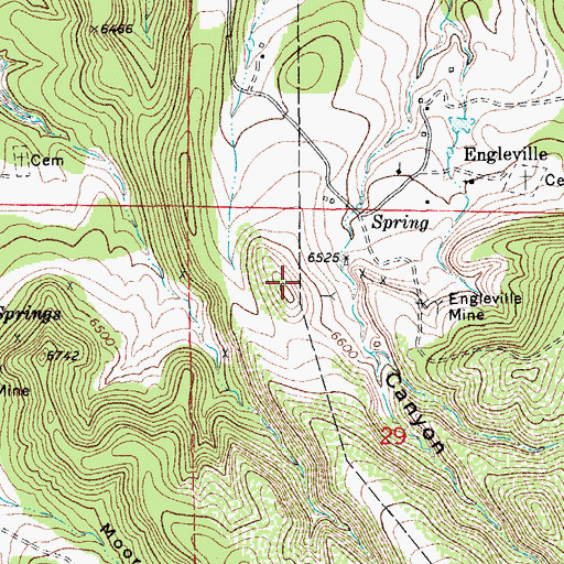 Topographic Map of Engle Mine, CO