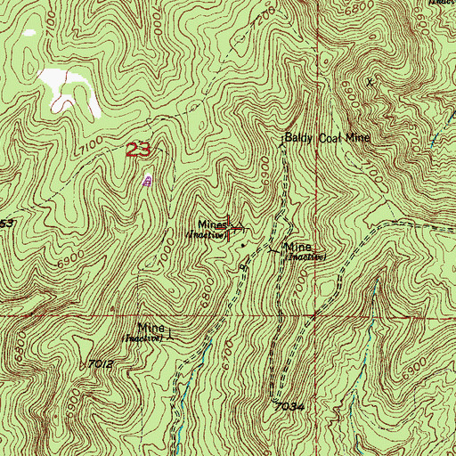Topographic Map of Sherman Mine, CO
