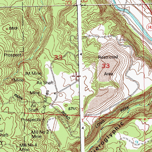 Topographic Map of Rambler Mine, CO