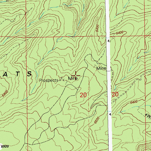 Topographic Map of Waterloo Mine, CO