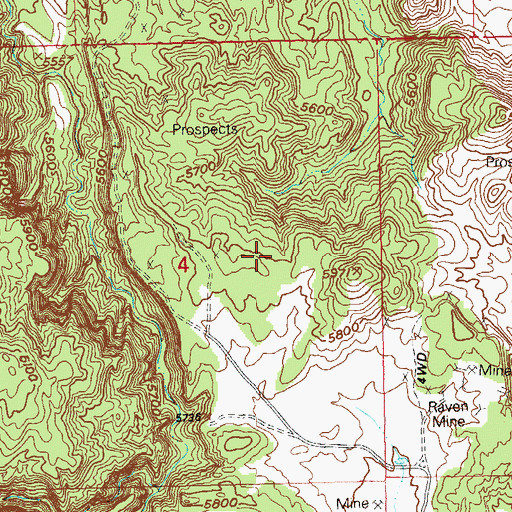 Topographic Map of Happy Jack Mine, CO