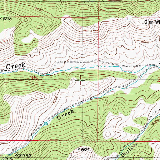 Topographic Map of Glen Williams Mine, CO