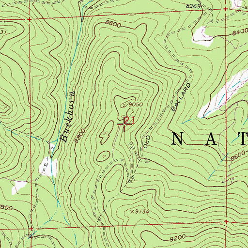 Topographic Map of Mona Number Four Mine, CO
