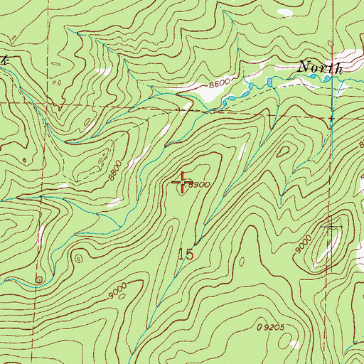 Topographic Map of Hill Mine, CO
