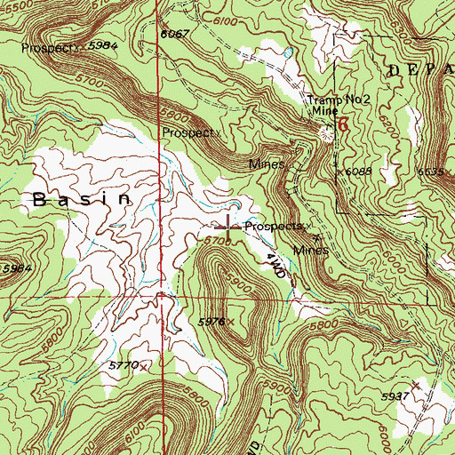 Topographic Map of Pearl Walker Mine, CO