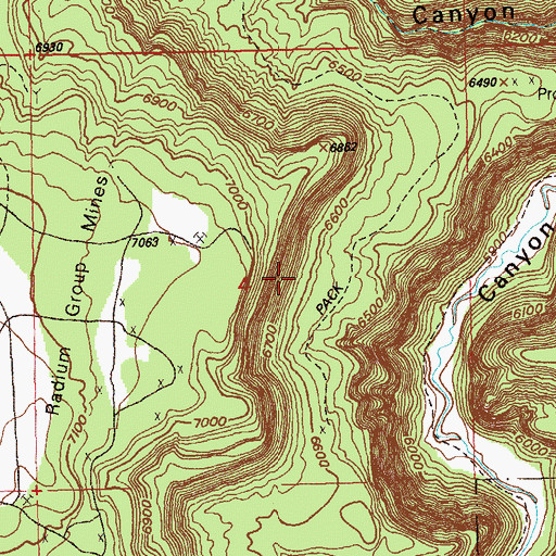 Topographic Map of Mortgage Lifter Mine, CO