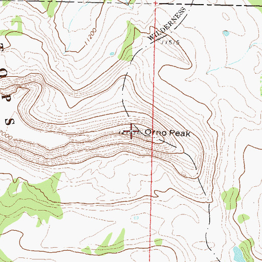 Topographic Map of Orno Peak, CO