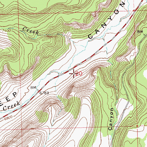 Topographic Map of Mica View Mine, CO