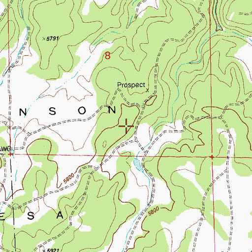 Topographic Map of Bauer Mine, CO