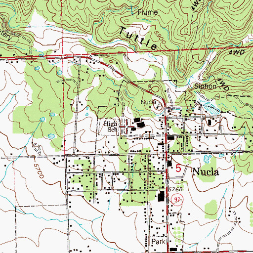 Topographic Map of Cottonwood Mine, CO