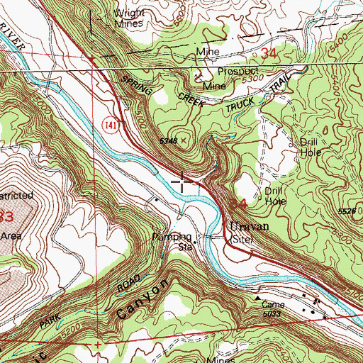 Topographic Map of Effie F Mine, CO