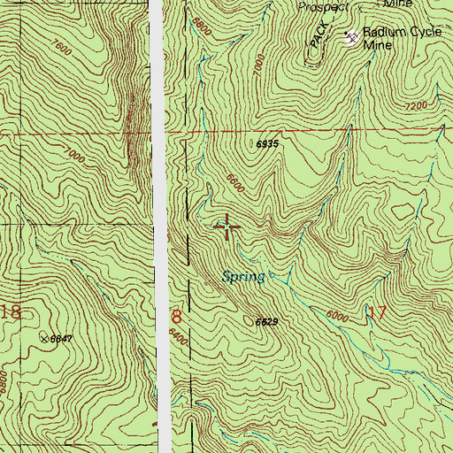 Topographic Map of Shuffle Mine, CO