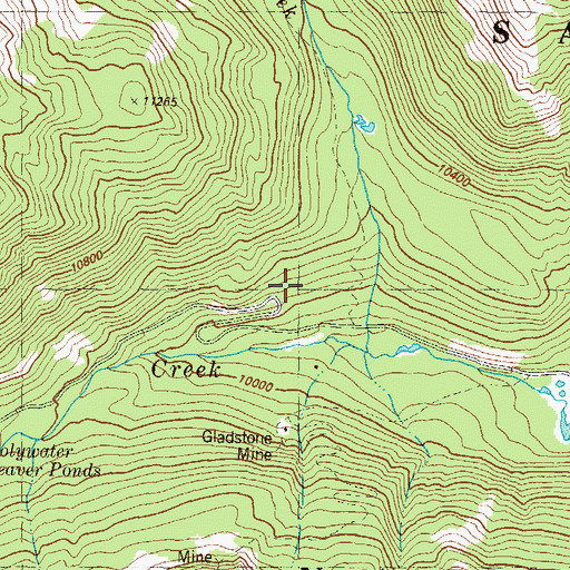 Topographic Map of Longfellow Claim, CO