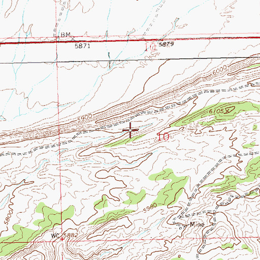 Topographic Map of Blue Flame Mine, CO