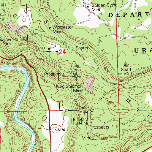 Topographic Map of Pablo Mine, CO