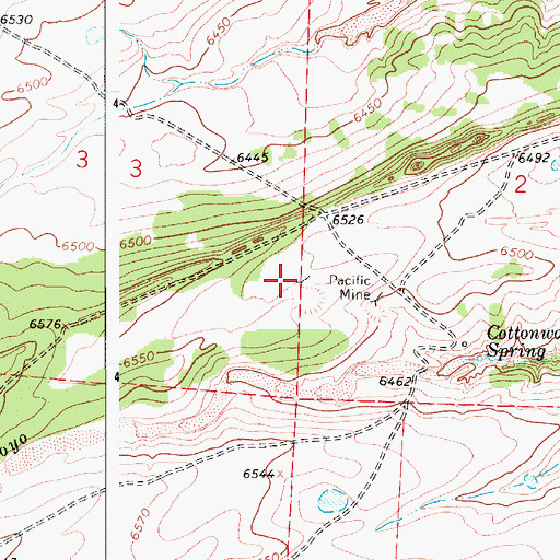Topographic Map of Pacific Mine, CO